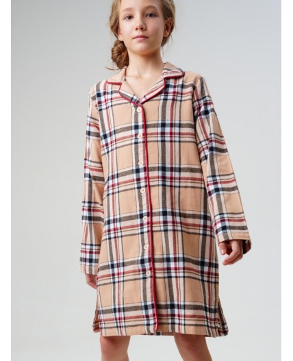 Сорочка ночная текстильная для девочек разноцветный