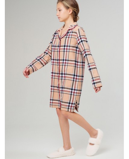 Сорочка ночная текстильная для девочек разноцветный