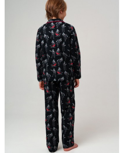 Пижама текстильная для мальчиков разноцветный