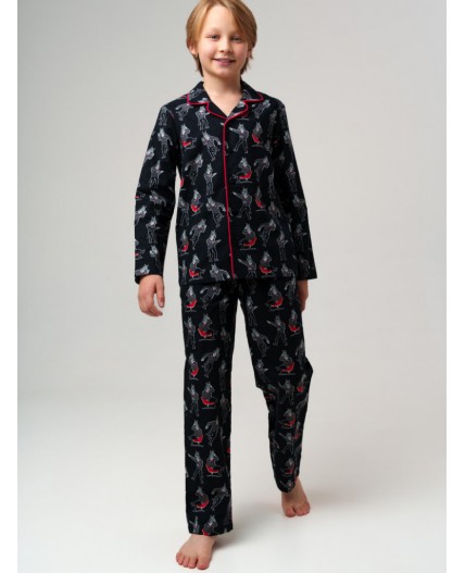 Пижама текстильная для мальчиков разноцветный