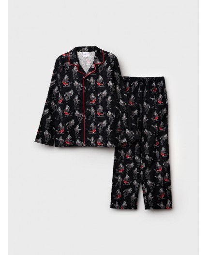 Пижама текстильная для мальчиков разноцветный