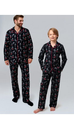 Пижама трикотажная для мужчин разноцветный