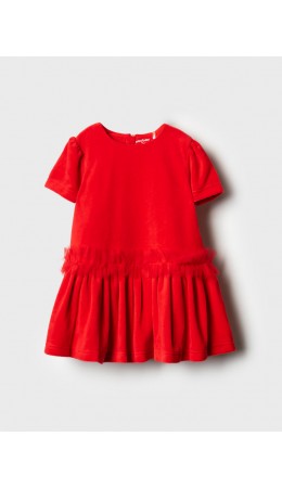 Платье детское трикотажное для девочек красный