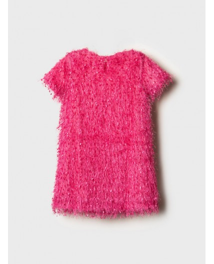 Платье трикотажное для девочек фуксия