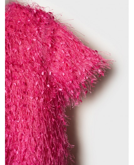 Платье трикотажное для девочек фуксия