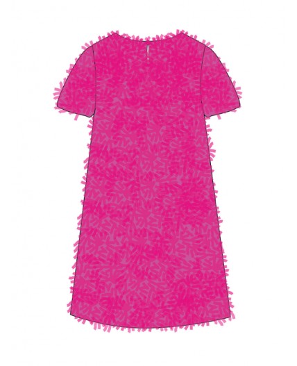 Платье трикотажное для девочек фуксия