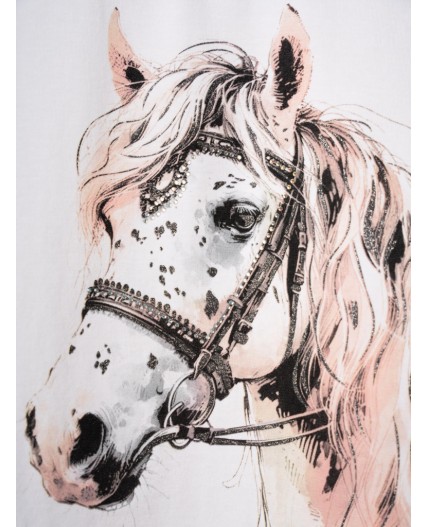 Фуфайка трикотажная для девочек (футболка) белый