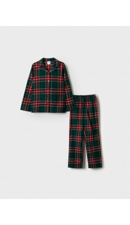 Пижама текстильная для девочек разноцветный