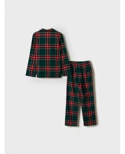 Пижама текстильная для девочек разноцветный