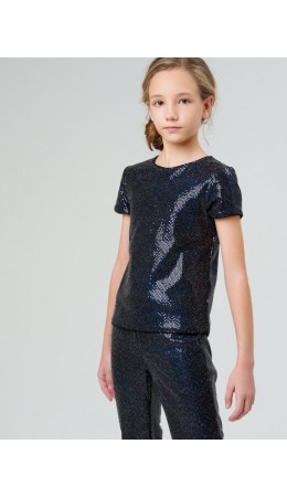 Джемпер трикотажный для девочек черный