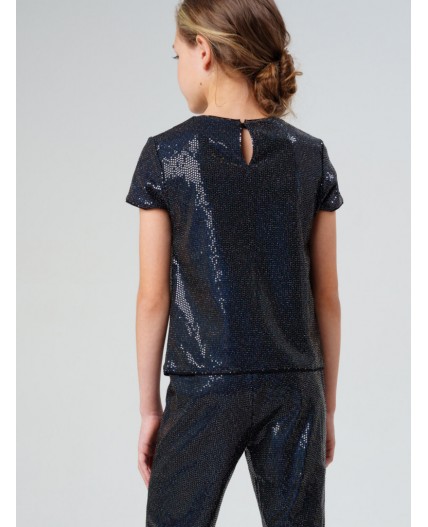 Джемпер трикотажный для девочек черный