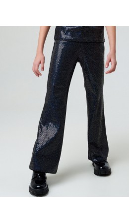 Брюки трикотажные для девочек черный