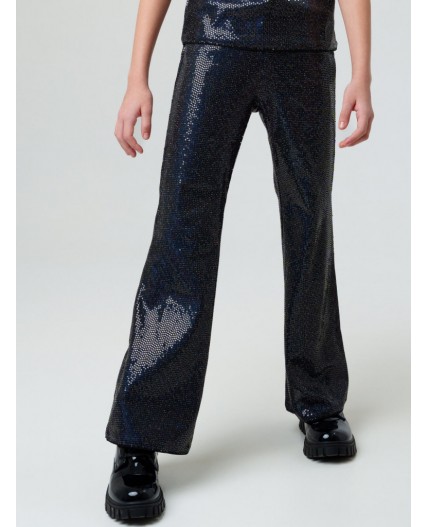 Брюки трикотажные для девочек черный