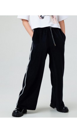 Брюки трикотажные для девочек черный