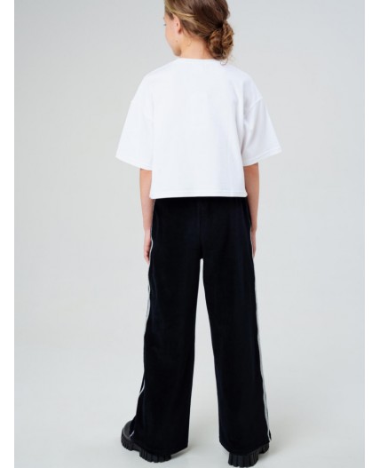 Брюки трикотажные для девочек черный