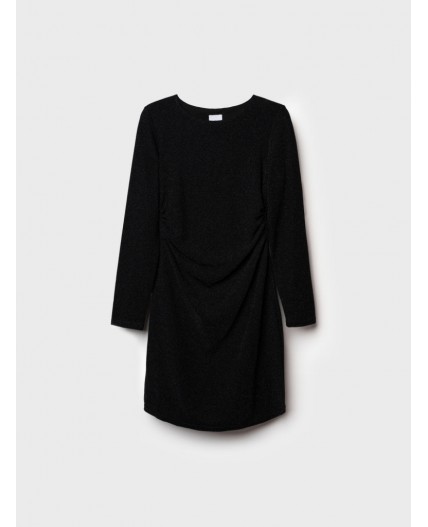 Платье трикотажное для девочек черный,серебряный