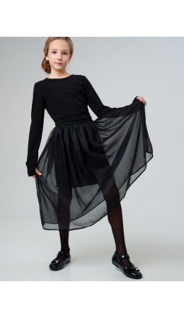 Юбка текстильная для девочек черный