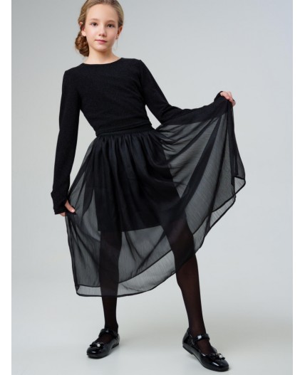 Юбка текстильная для девочек черный