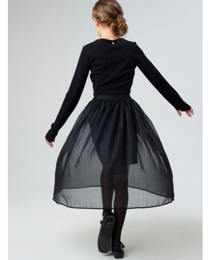 Юбка текстильная для девочек черный