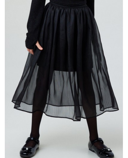 Юбка текстильная для девочек черный