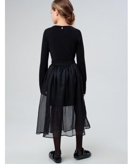 Юбка текстильная для девочек черный