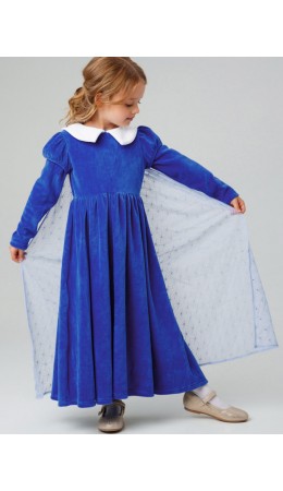 Платье трикотажное для девочек тёмно-синий,белый