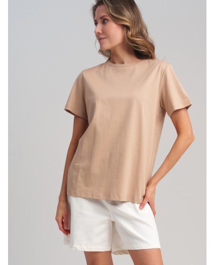 Фуфайка трикотажная для женщин (футболка) бежевый