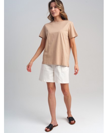 Фуфайка трикотажная для женщин (футболка) бежевый