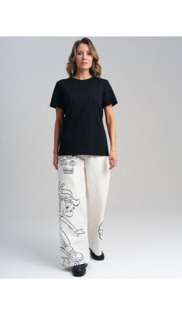 Фуфайка трикотажная для женщин (футболка) черный