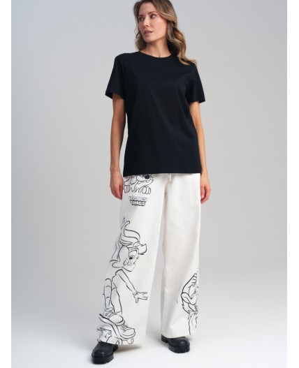 Фуфайка трикотажная для женщин (футболка) черный