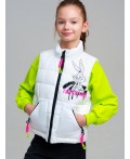 Жилет текстильный с полиуретановым покрытием для девочек белый,черный,фуксия