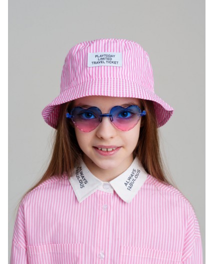 Панама текстильная для девочек светло-розовый