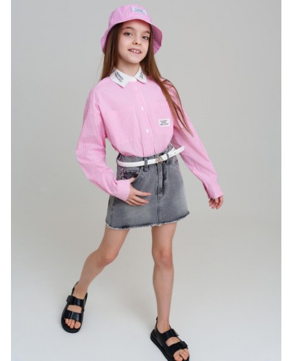 Панама текстильная для девочек светло-розовый