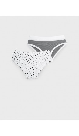 Трусы трикотажные для девочек, 2 шт в комплекте белый,черный