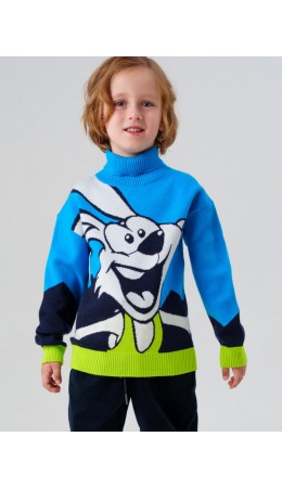 Свитер трикотажный для мальчиков разноцветный