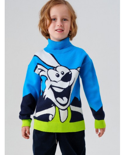 Свитер трикотажный для мальчиков разноцветный