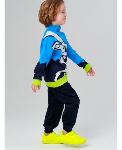 Свитер трикотажный для мальчиков разноцветный