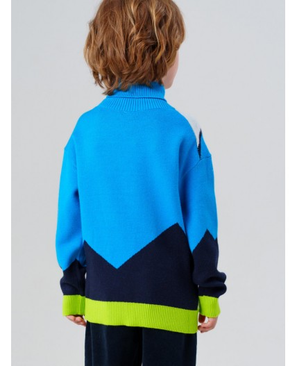 Свитер трикотажный для мальчиков разноцветный