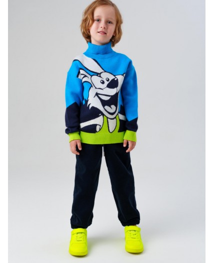 Свитер трикотажный для мальчиков разноцветный