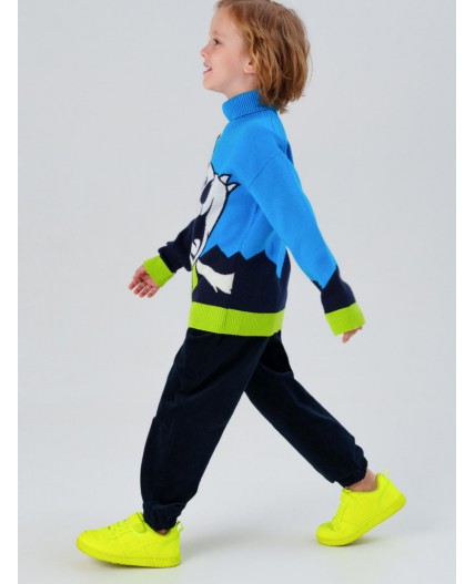 Свитер трикотажный для мальчиков разноцветный