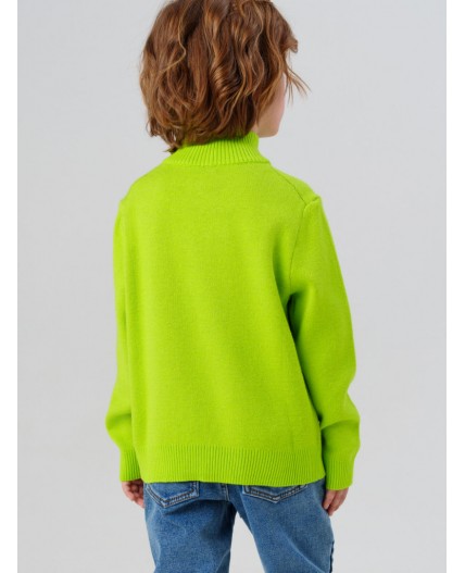 Свитер трикотажный для мальчиков светло-зеленый,черный