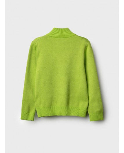 Свитер трикотажный для мальчиков светло-зеленый,черный