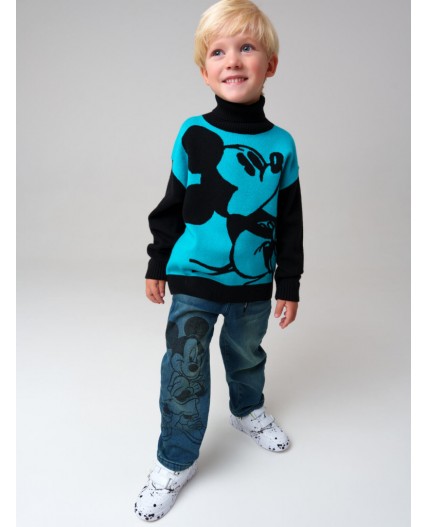 Свитер трикотажный для мальчиков черный,темно-зеленый