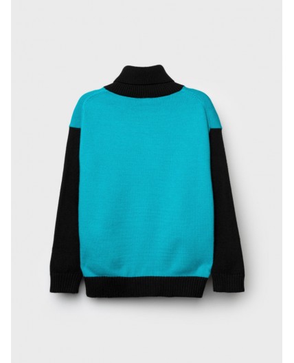 Свитер трикотажный для мальчиков черный,темно-зеленый