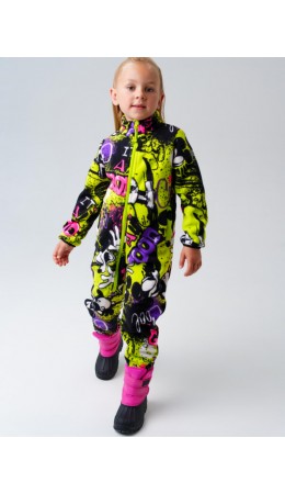 Комбинезон трикотажный для девочек разноцветный