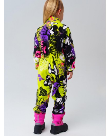 Комбинезон трикотажный для девочек разноцветный