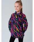 Куртка трикотажная для девочек разноцветный