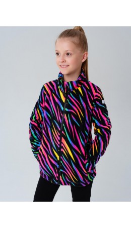 Куртка трикотажная для девочек разноцветный