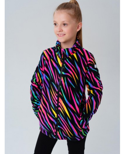 Куртка трикотажная для девочек разноцветный