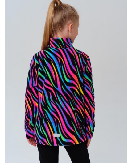 Куртка трикотажная для девочек разноцветный